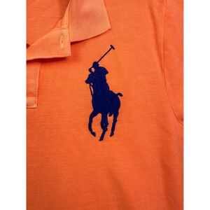 Polo Ralph Lauren Kids Big Pony Polo Shirt Orange Blue Size L 14-16 NWT